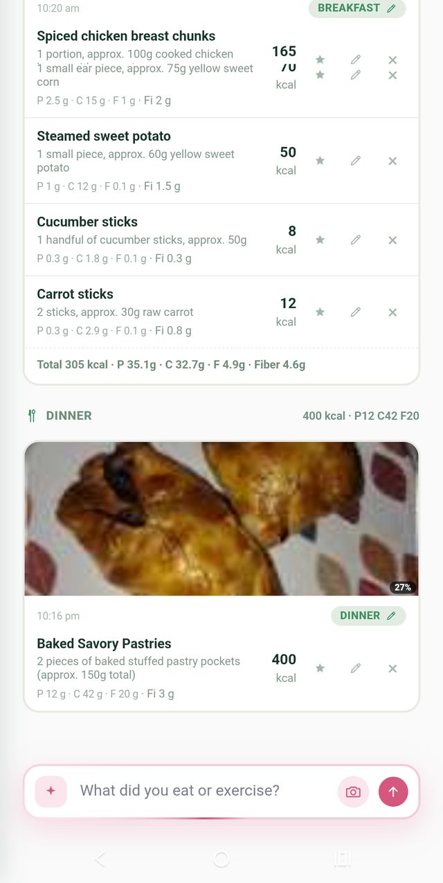AI analyzing a meal photo